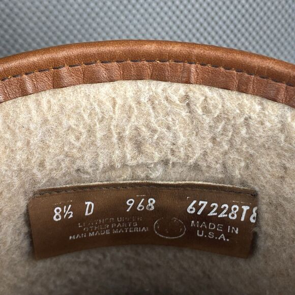 Fin & Feather Insulated Boots Mens 8.5 D Brown Leather Zipper Made In USA - Picture 11 of 13